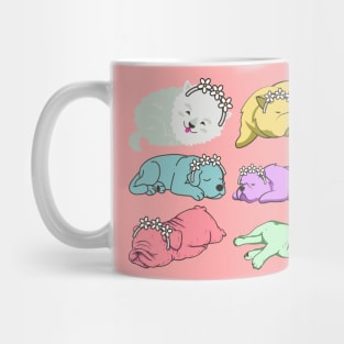 Springtime Dogs - Cute Pastel Daisy Mug